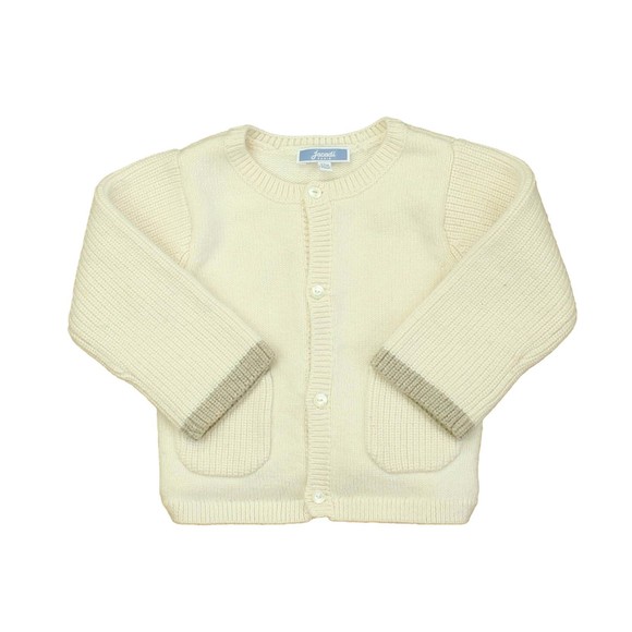 Jacadi Girls Off White | Tan Cardigan size: 12 Months - Picture 1 of 1